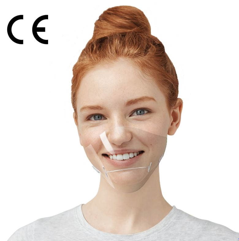 Przyłbica mini maseczka osłonka na usta i nos Best Shield przezroczysta nieparująca 2 sztuki