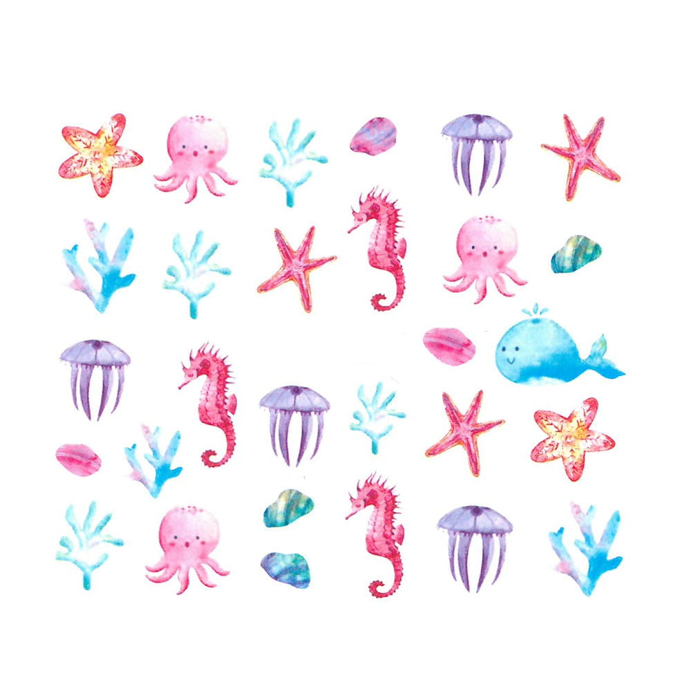 Naklejki wodne do paznokci morskie BN-1822