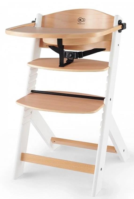 Kinderkraft Enock - krzesełko do karmienia-Wooden White