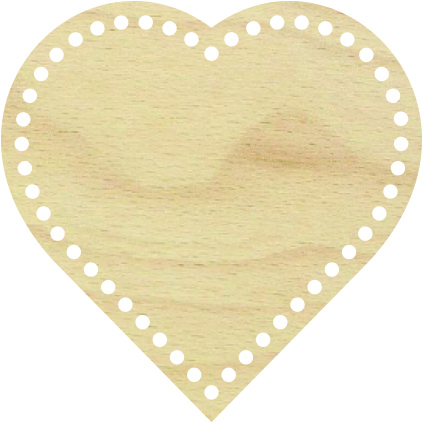 Baza dno koszyka serce do makramy prezent walentynki 15cm, 5mm