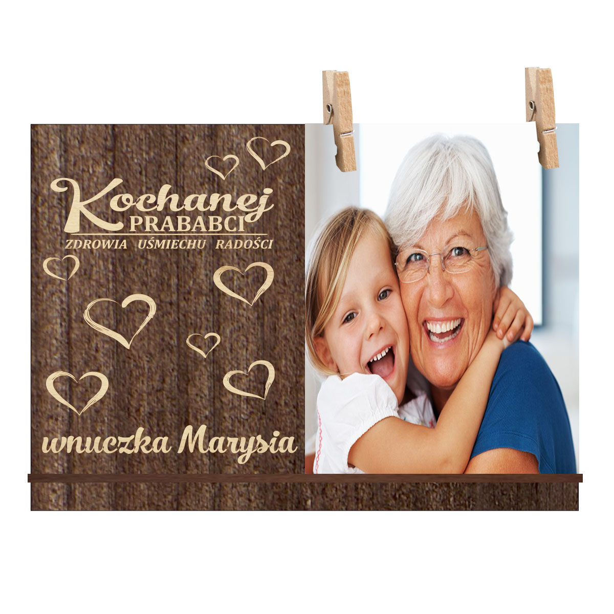 Prezent dla Babci i Dziadka ramka na zdjęcie, foto kartka z życzeniami