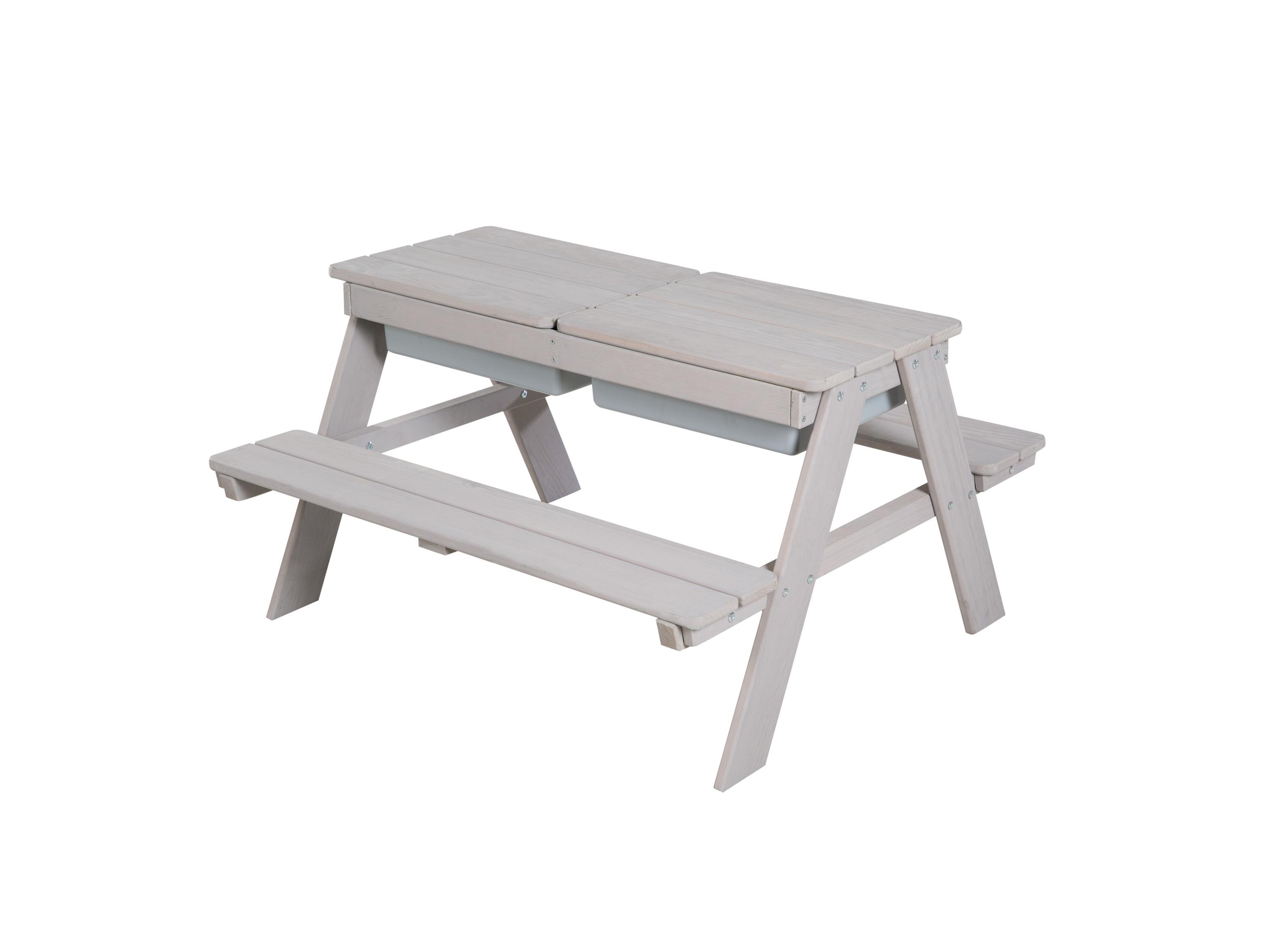 roba Zewnętrzny zestaw mebli dziecięcych z tacami do zabawy, Szary