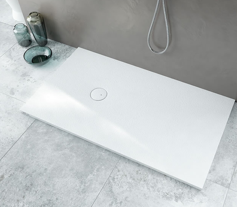 Darmowa Dostawa - Brodzik prostokątny z syfonem 130x80 cm Sanplast Structure Mineral 645360036001010