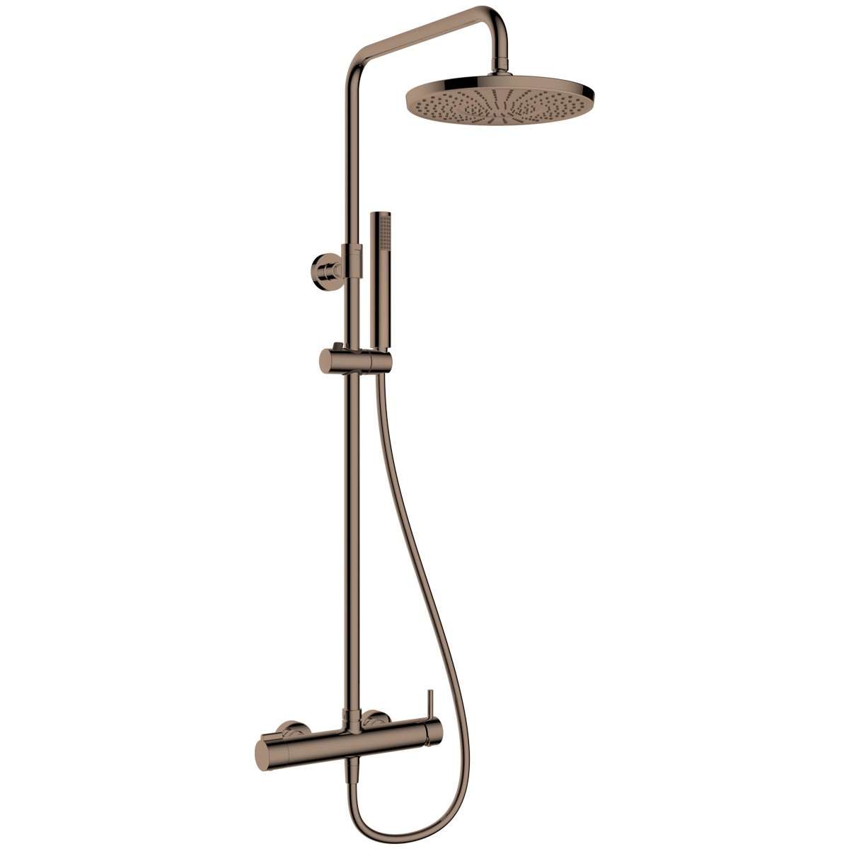 Darmowa Dostawa - Zestaw prysznicowy ścienny z deszczownicą miedź szczotkowana Oltens Molle 36504610