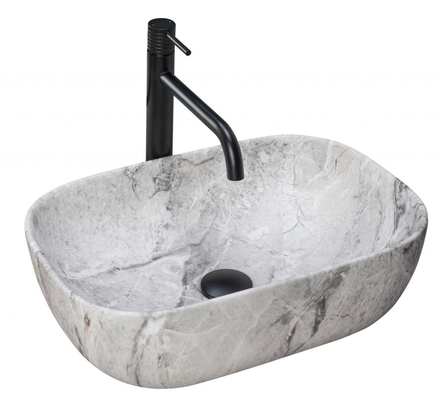 Darmowa Dostawa - Umywalka 46.5x33.5 cm prostokątna nablatowa Rea Livia REAU3800