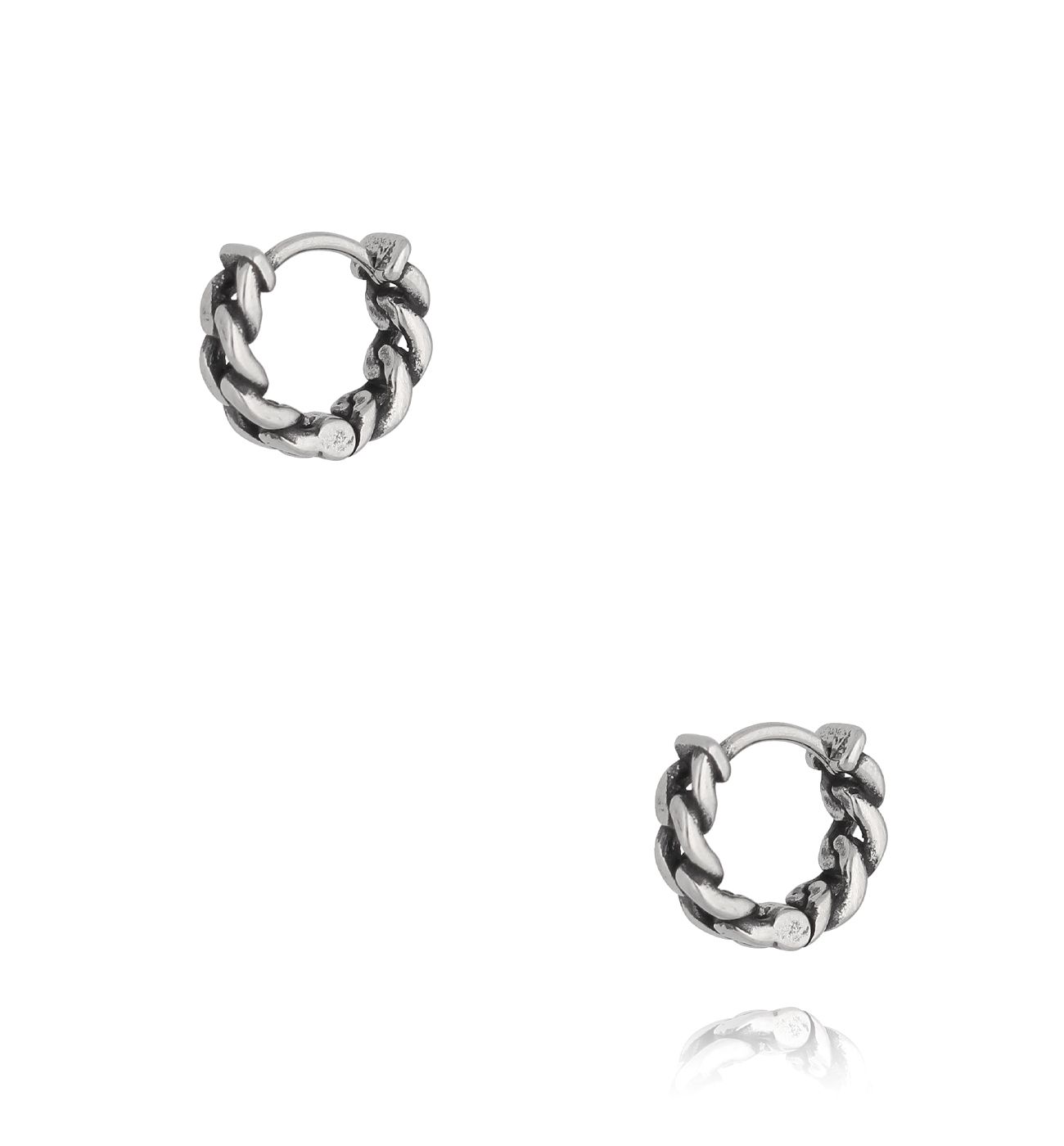 Kolczyki kółka plecione Halfdan 076 - By Dziubeka