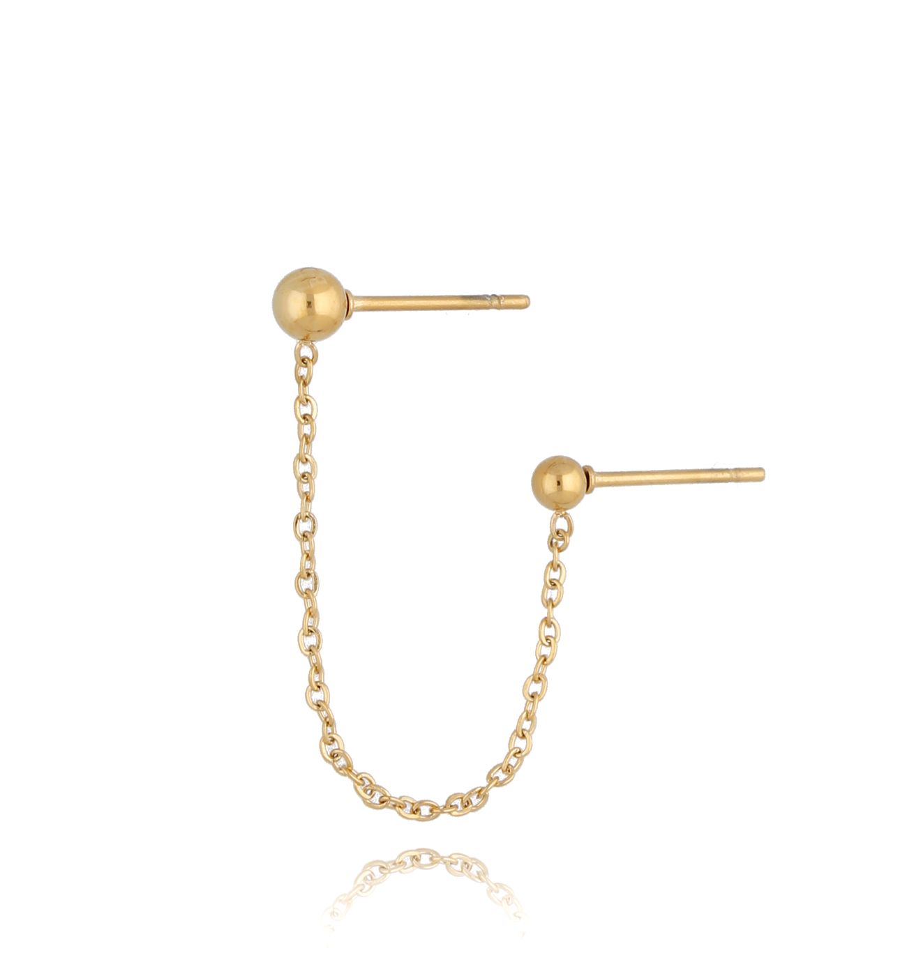 Kolczyk złoty podwójny Double KSA0498