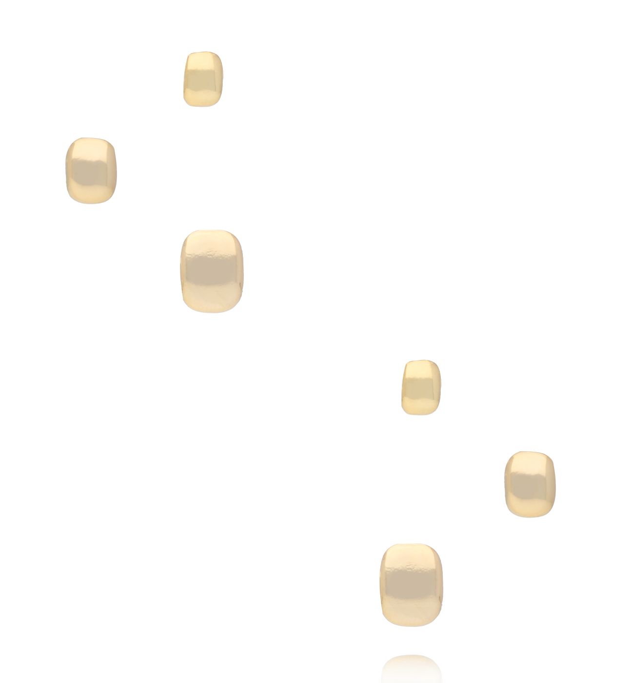 Zestaw złoconych prostokątnych kolczyków KMB0024 - By Dziubeka