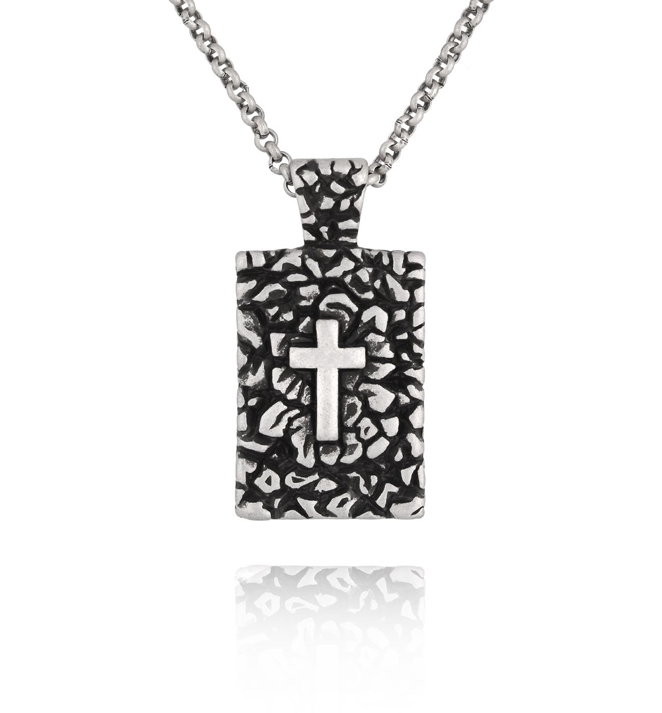 Naszyjnik męski z krzyżykiem Ketill NMITC0144