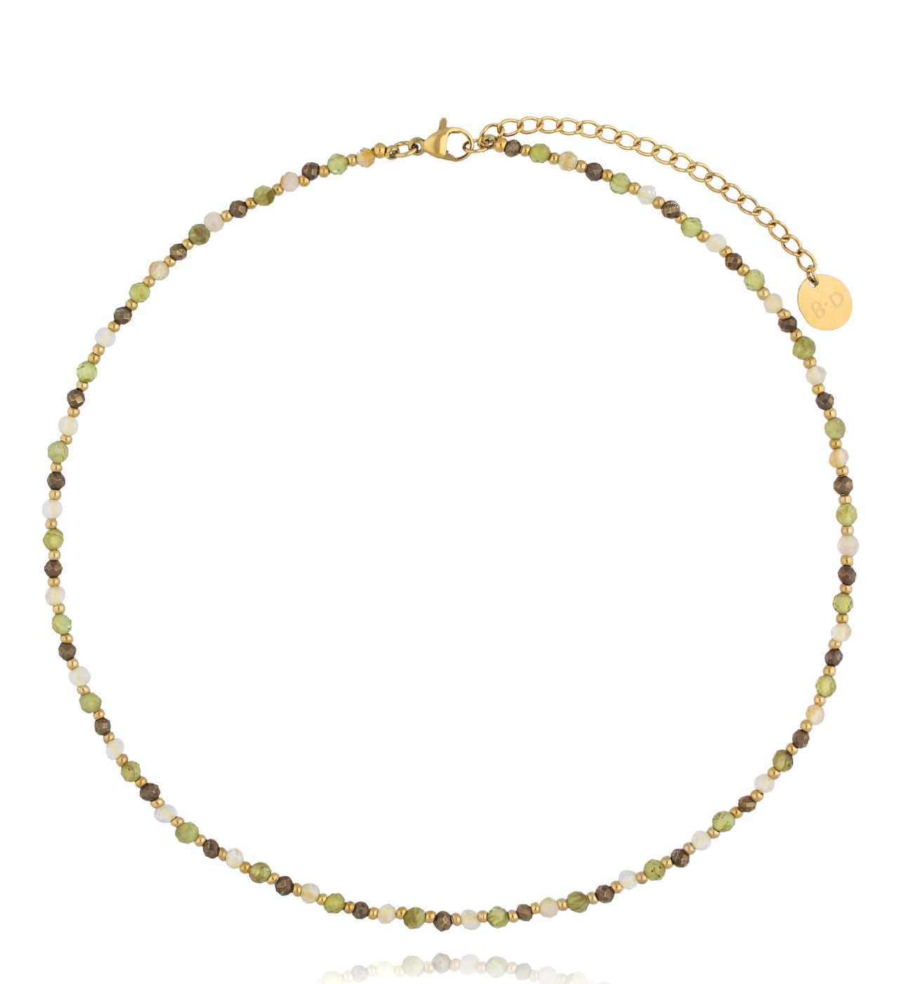 Naszyjnik z cytrynami i oliwinami - By Dziubeka