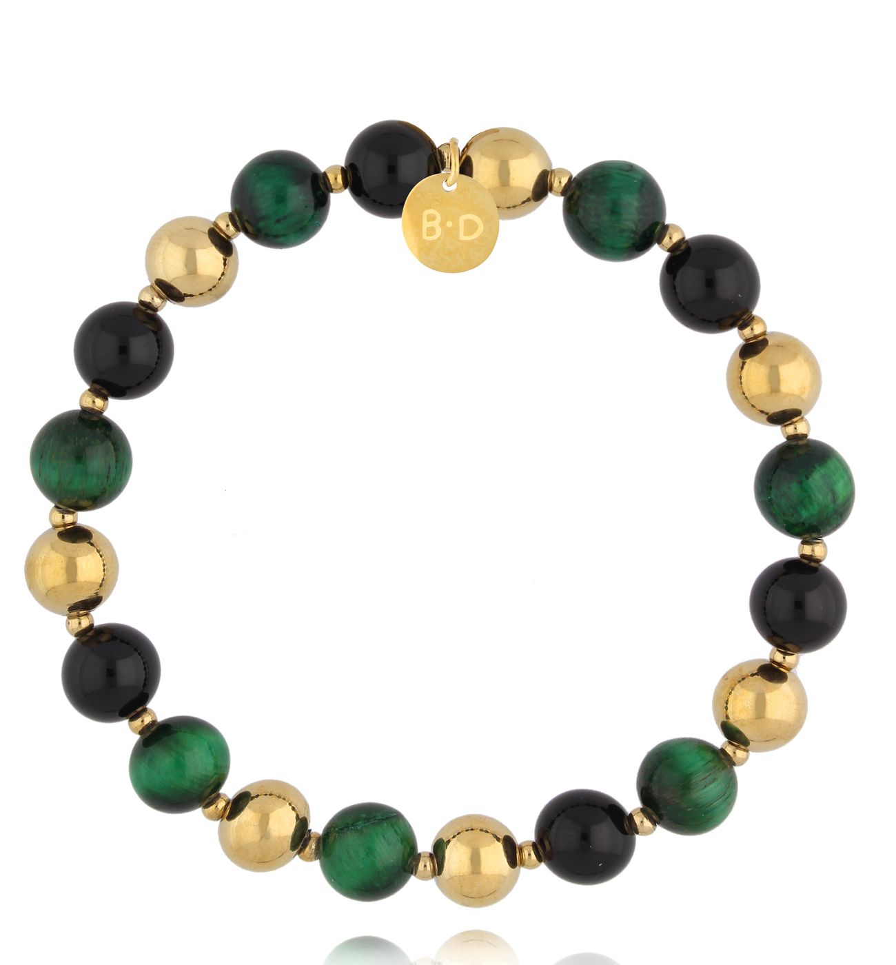 Bransoletka z agatami i tygrysim okiem - By Dziubeka