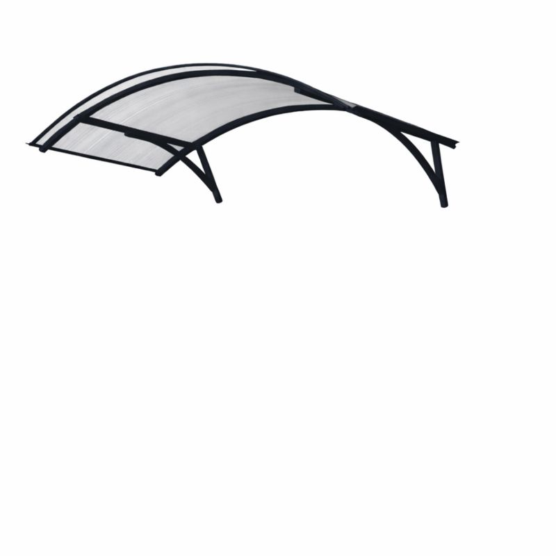 Daszek łukowy Scala grafitowy158x90 cm poliwęglan komorowy przezroczysty 1 szt.