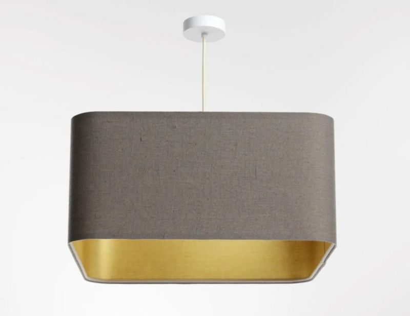 Lampa Bps Koncept wisząca KWADRO LEN 002-40w20 beżowa/złota 1 szt