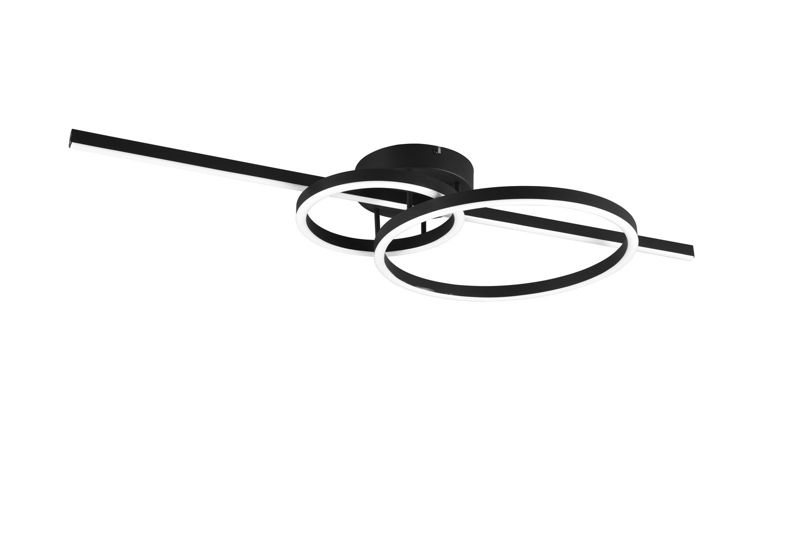 Lampa sufitowa wisząca Trio Montilla 4746 czarna pilot wbudowany LED 54W 1 szt.