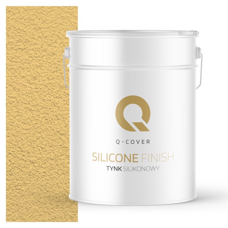 Tynk Silikonowy Elewacyjny Baranek 1.5mm Q-Cover Żółty F645 15KG