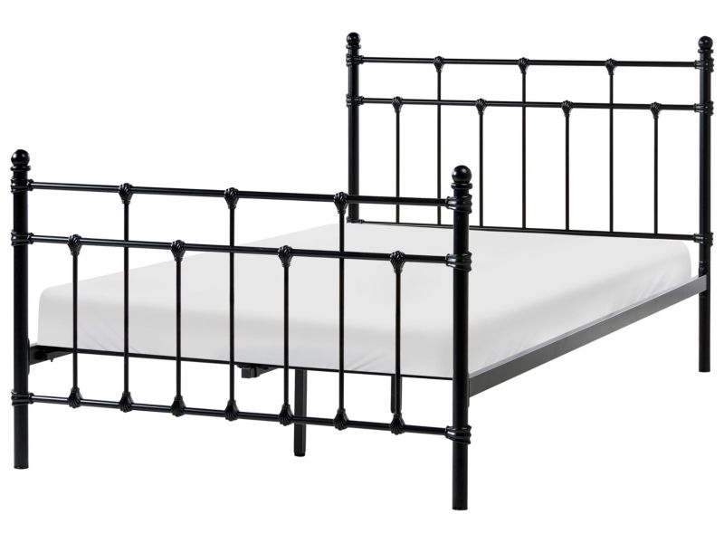 Łóżko Metal Lynx 120 x 200 cm Czarny 1 szt.