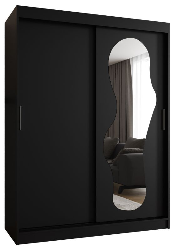 Szafa przesuwna Garderoba Abiks ULTRA 150 czarny mat 1szt.