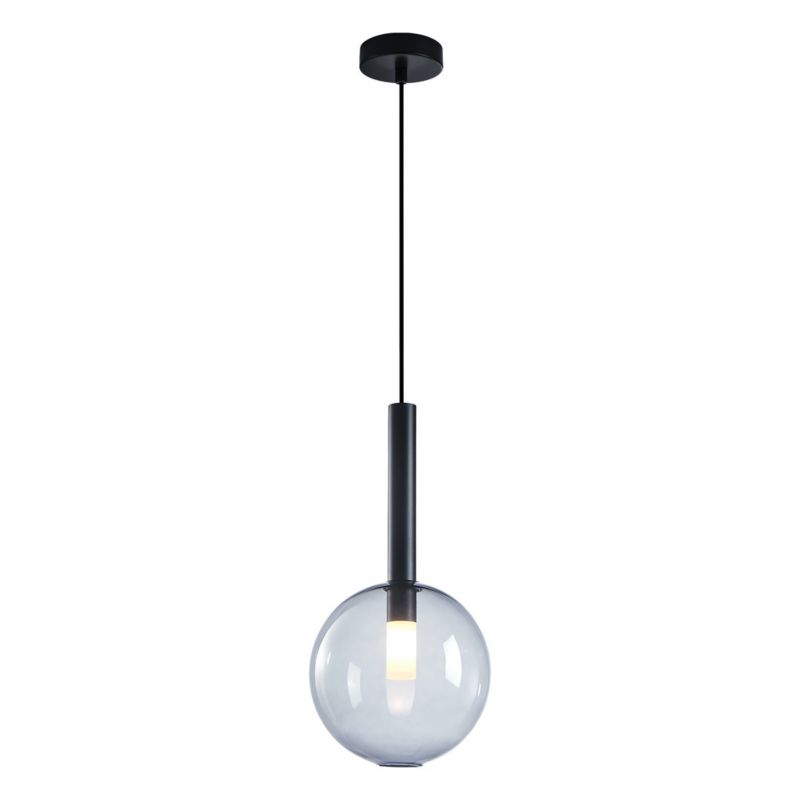 Lampa sufitowa wisząca Milagro Niko 3294 czarno-przezroczysty szerokość 20 cm 1xG9 x 9W 1 szt.