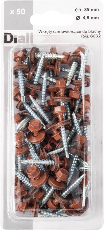 Wkręt samowiercący Diall OD 4,8 x 35 mm brązowy 50 szt.