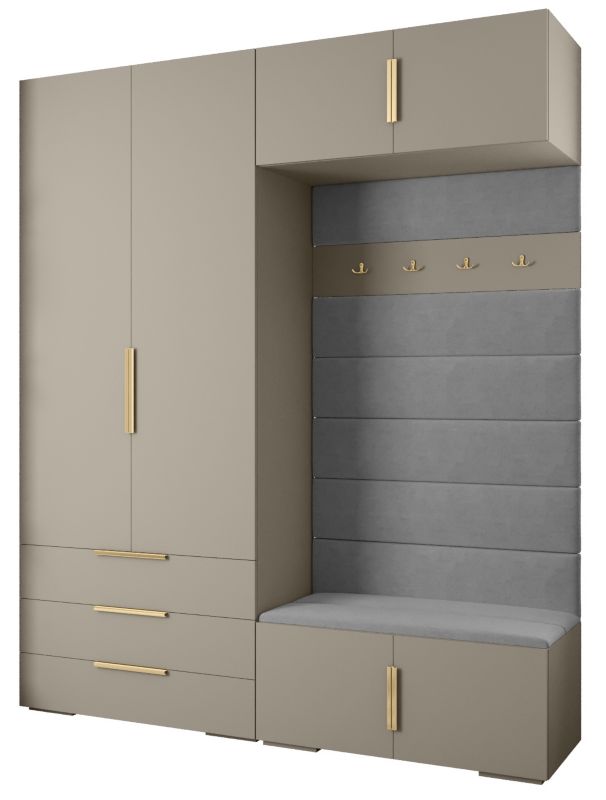 Garderoba do przedpokoju Abiks INOVA 1 Z12 kaszmir+złoty+manila16 1szt.