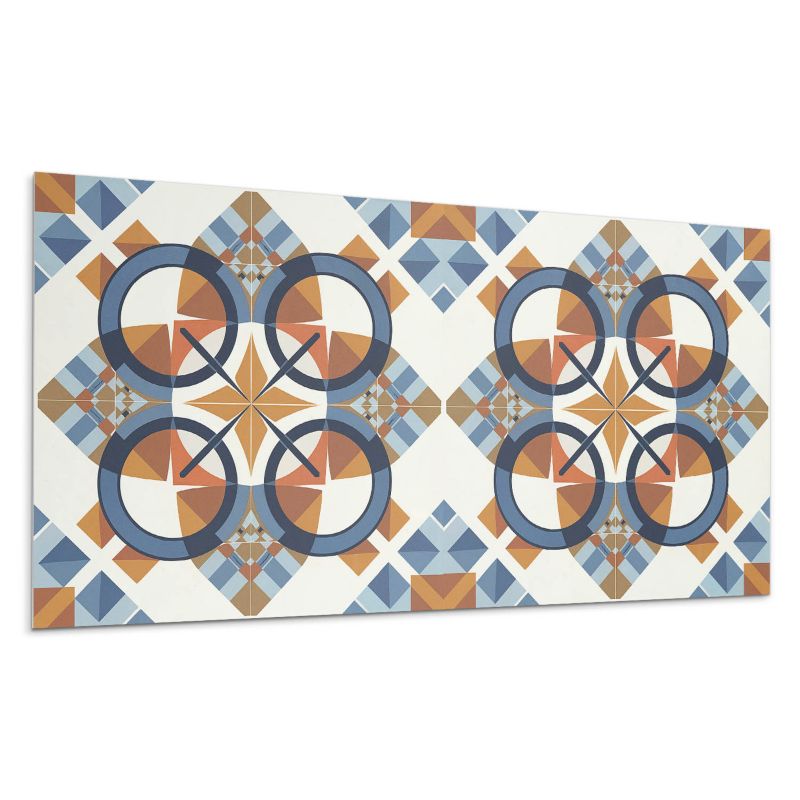 Kafelki samoprzylepne Wallfluent 60x30 cm Okręgowe motywy w geometrycznym stylu 6 szt.