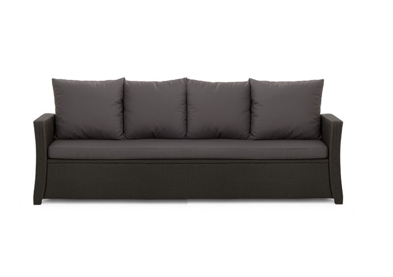 Poduszka ogrodowa na sofę rattanową 3-os, Setgarden, 180x60x50cm Antracyt Poduszki na meble ogrodowe-Technorattan, Mix, 1szt