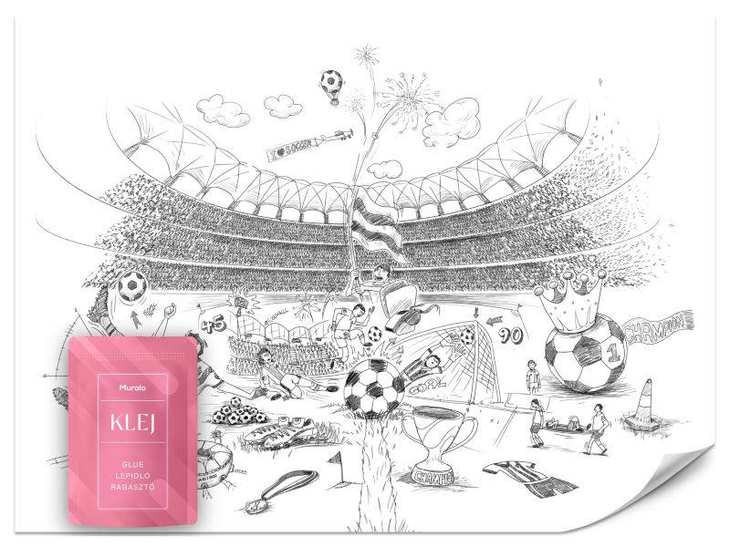 Fototapeta Muralo Szkicowany Stadion Piłka Mecz 450x315 cm 1szt.