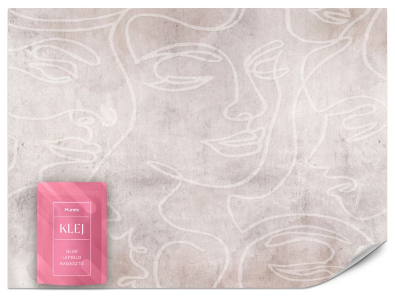 Fototapeta Muralo Abstrakcyjne Twarze na Betonie 150x105 cm 1szt.