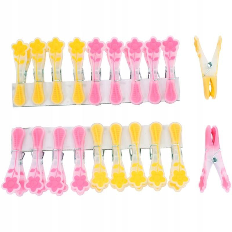 Klamerki FEINZ Podgumowane Do Bielizny Kwiatek 20 szt.