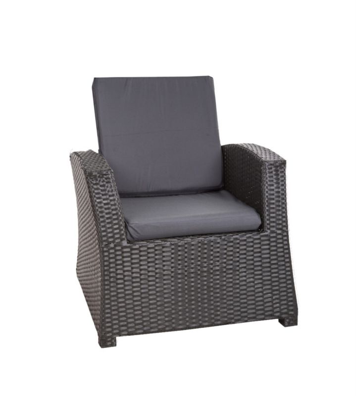 Poduszka na fotel ogrodowy Technorattan, Setgarden,56x52x7cm Antracyt dwustronne Poduszki na krzesło ogrodowe, 6szt