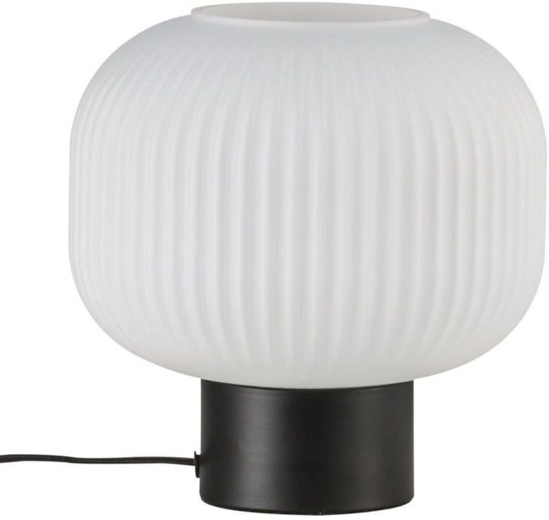 Lampa stołowa Nordlux Milford 40W E27 IP20 szkło i metal opal biały/czarny 1 szt.