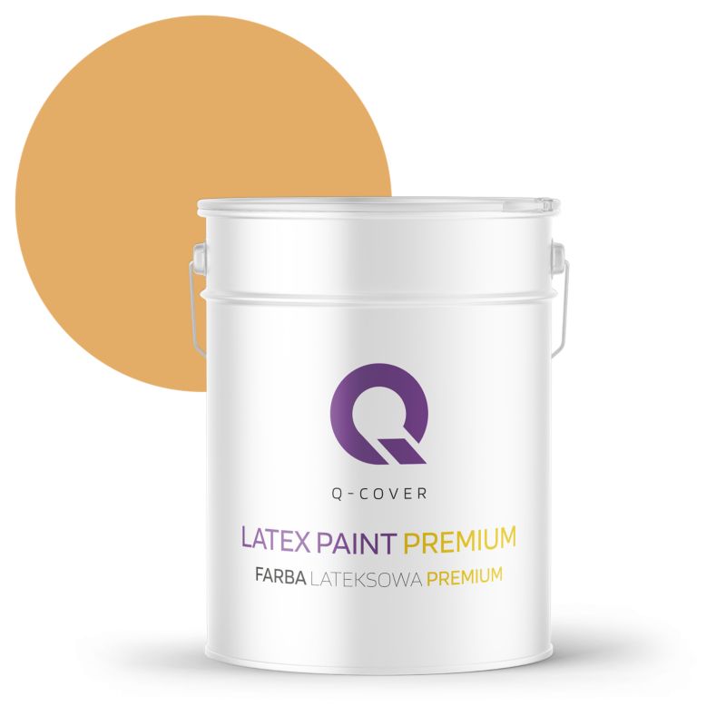 Farba Lateksowa Premium Plamoodporna do Ścian i Sufitów Q-Cover Bursztynowy H6441 Głęboki Mat 10L