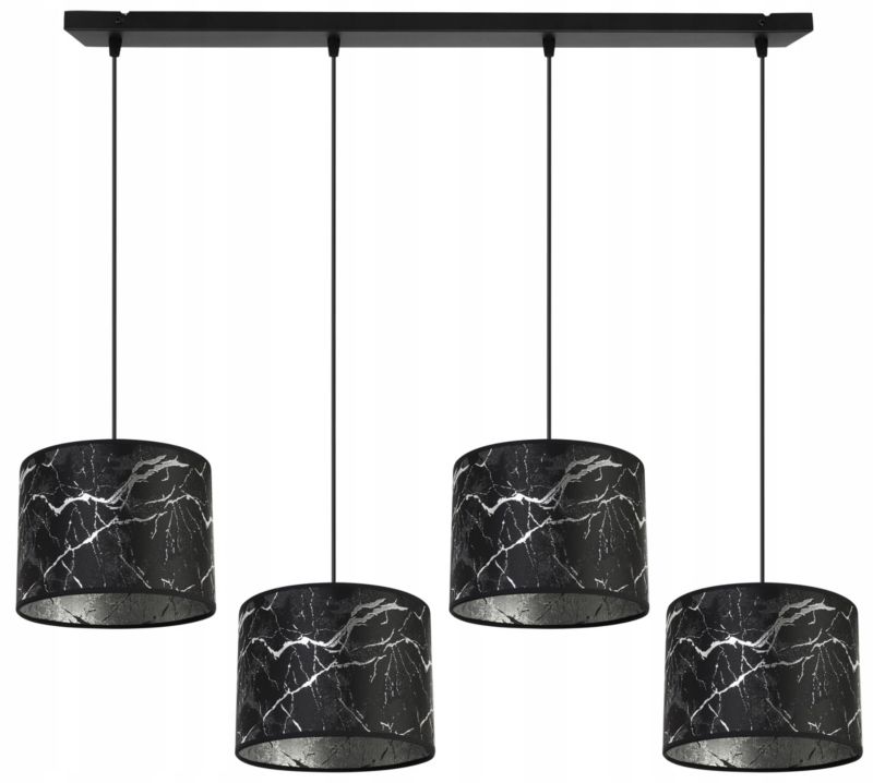 Lampa sufitowa wisząca Light Home LH Werona 4x E27 60W czarny/srebrny 1szt.