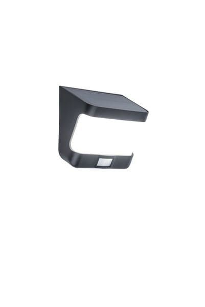 Kinkiet solarny z czujnikiem Lutec Try czarny LED 8W 5000K 500lm IP54 wym: 11,8 x 12,5 x 6,9 cm tworzywo sztuczne - 1 szt.