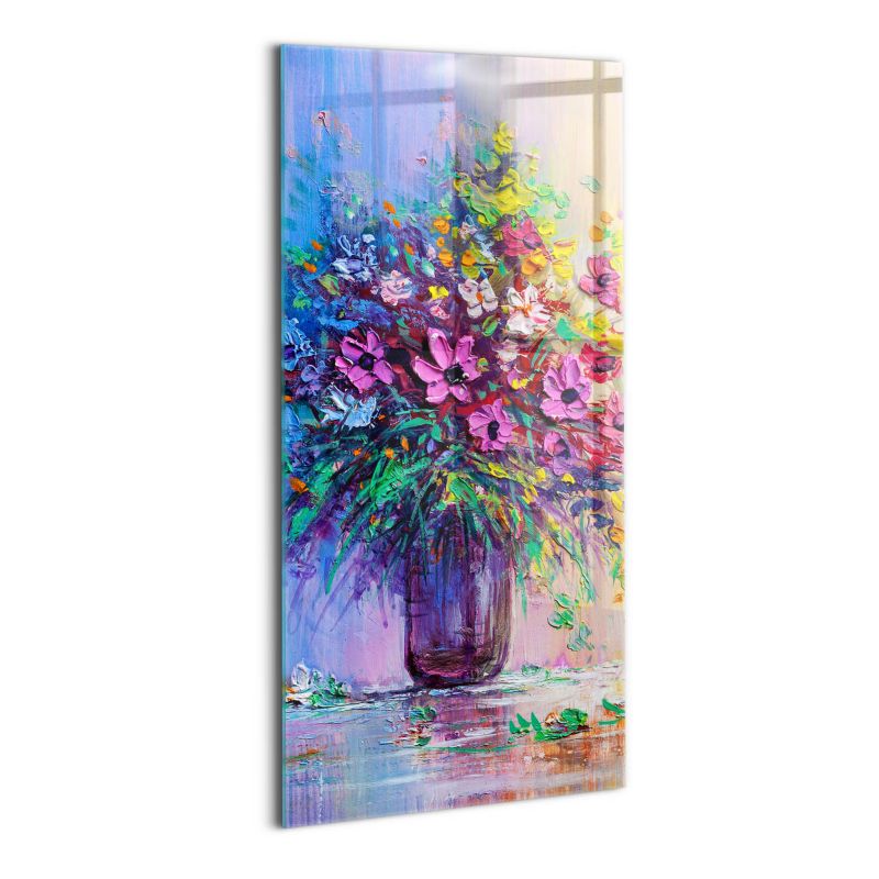 Obraz Szklany Wallfluent 60x120 cm Kwiaty w wazonie 1 szt.