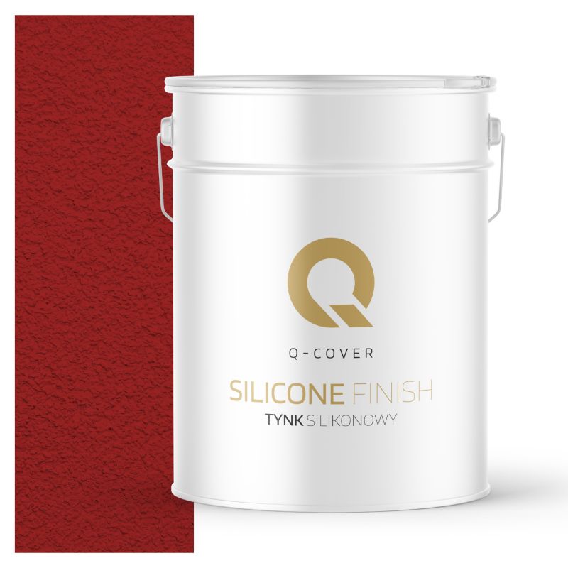 Tynk Silikonowy Elewacyjny Baranek 2.0mm Q-Cover Czerwony RAL3001 15KG