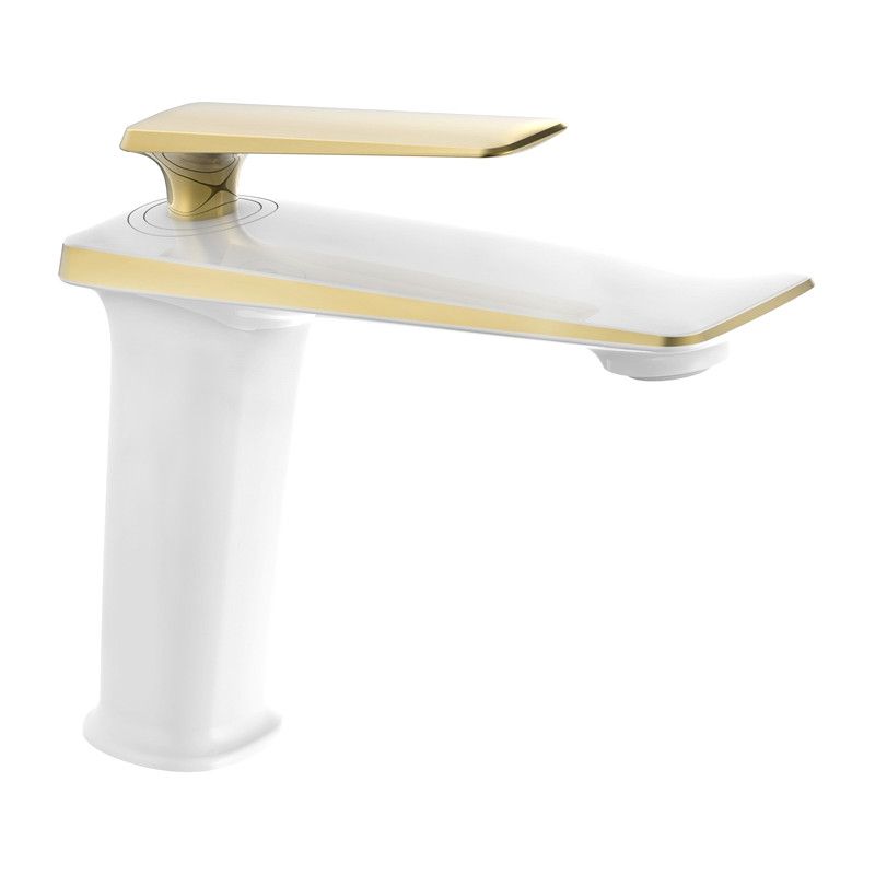 Bateria umywalkowa Mexen Purus biały/złoty 16x16 cm 1 szt.