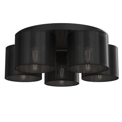 Lampa sufitowa wisząca Luminex Loft Shade czarny mat wym: 18 x 58 x 58 cm 5xE27 x 15W 1 szt.