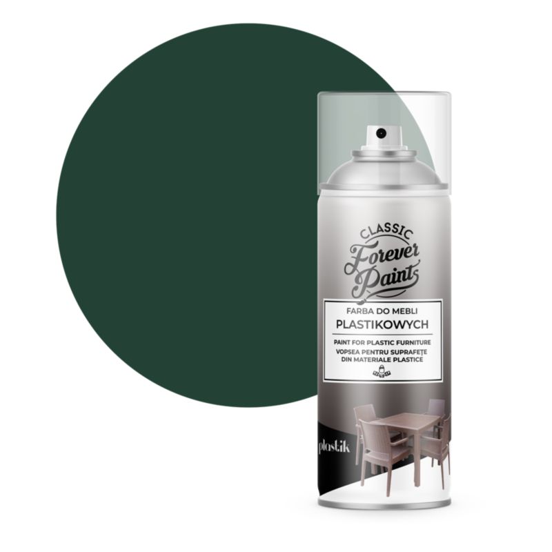 Spray do plastiku Forever Paints zielony 400 ml