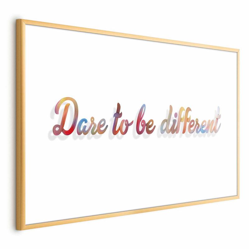 Plakat Artgeist Be different 42x29,7 cm z ramą złotą 1 szt