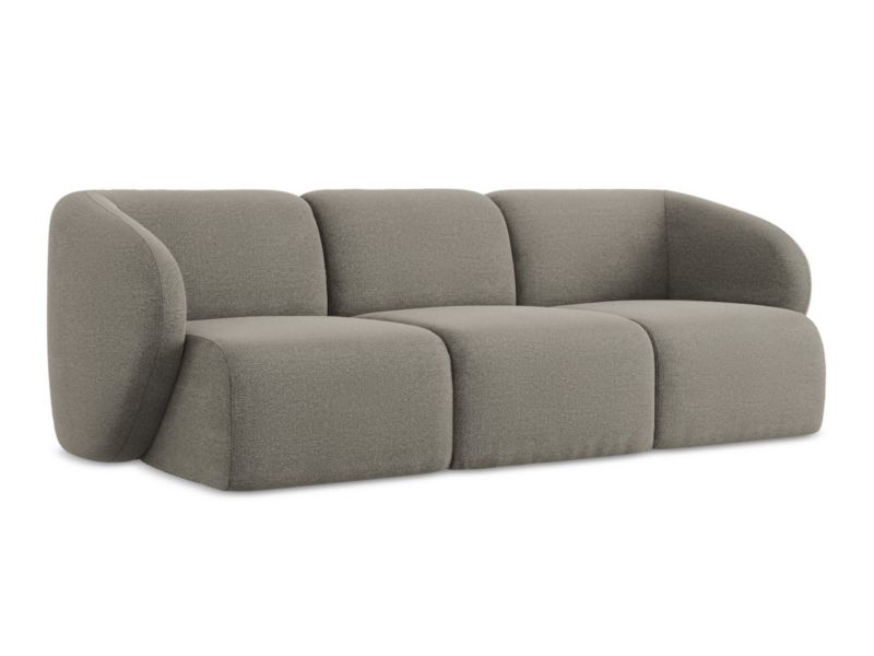 3-osobowa kanapa modułowa LaMiaSofa CERVO z tkaniny bouclé 244x94 cm szary 1 szt.