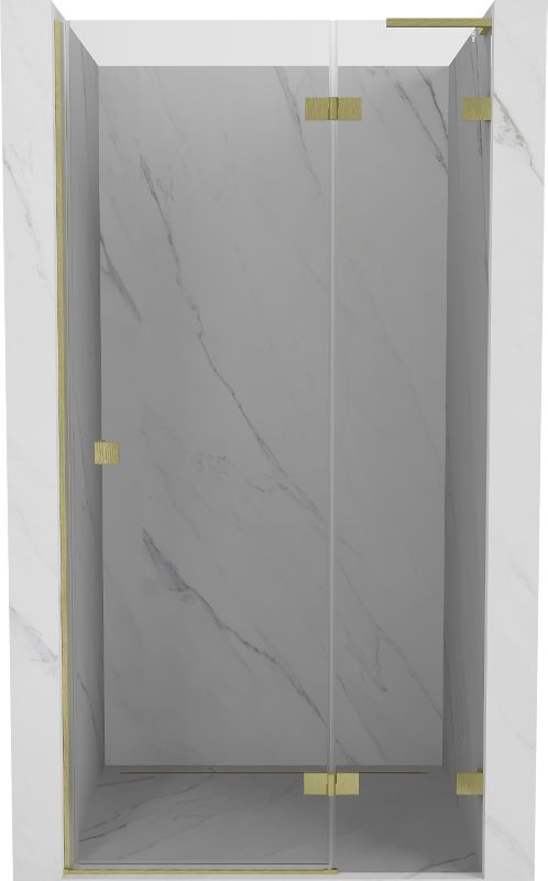 Drzwi prysznicowe uchylne Mexen Lunar L złote szczotkowane 95 cm 1 szt.