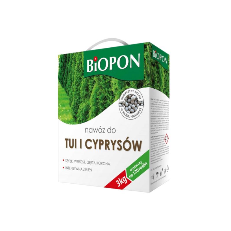Nawóz Biopon Do Tui i Cyprysów 3 Kg Granulat 1 Szt.