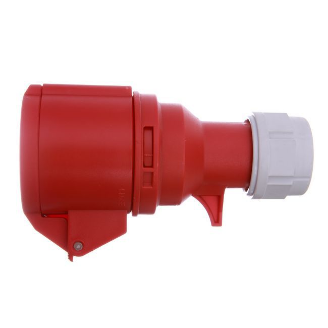 Gniazdo PCE Twist siłowe zasilające przenośne z uziemieniem czerwone