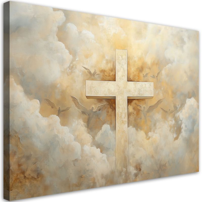 Obraz na płótnie Feeby Krzyż Niebo Religijny 90x60cm 1szt
