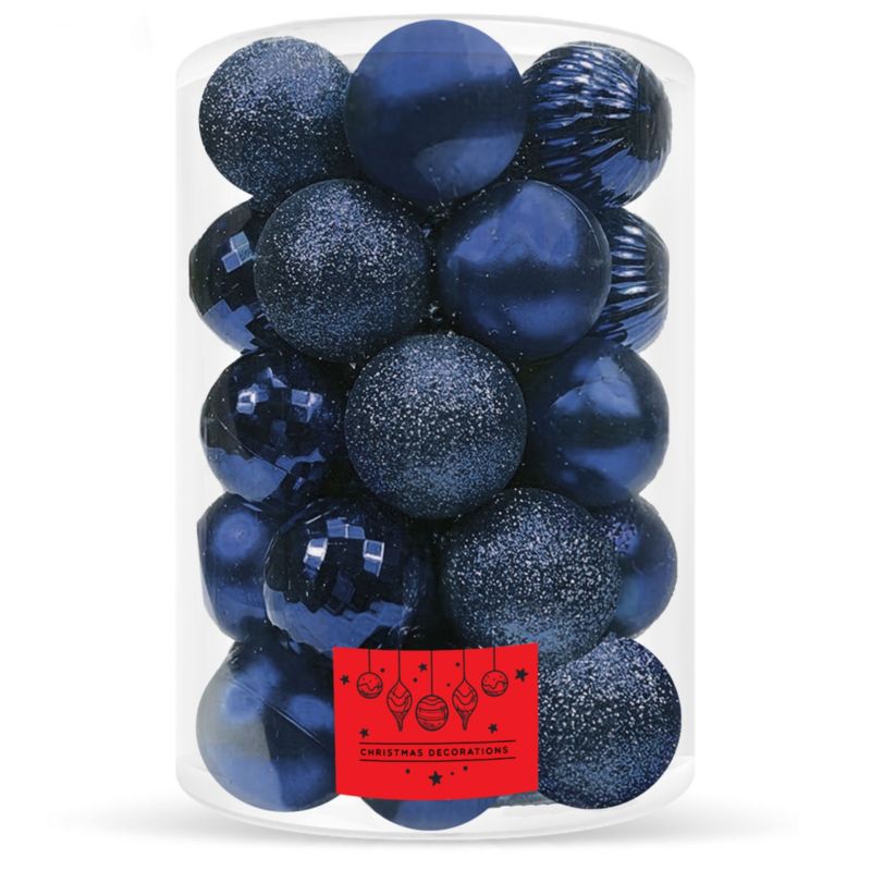 Bombki choinkowe Springos 7 cm granatowe 20 szt.