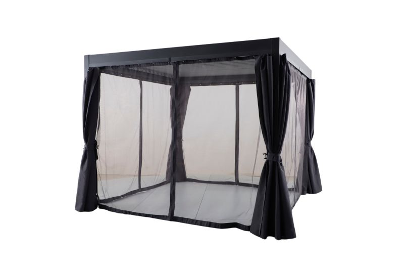 Zasłony z moskitierą do pawilonu Evisa 3 x 3 m