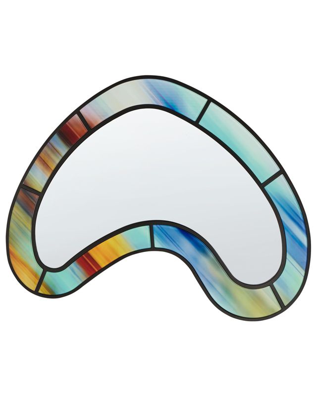 Lustro ścienne Bouvron 80 cm 60 cm Kolorowy 1 szt.