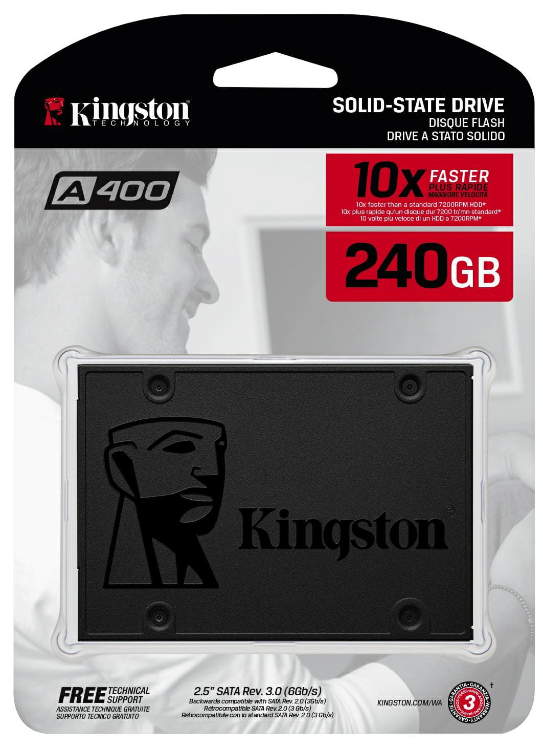 KINGSTON Dysk SSD 240GB A400 320/500 SA400S37/240 - Henryx24