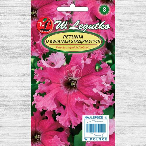 1 szt, Petunia ogrodowa zwisająca postrzępiona różowa - Nasiona: Ilość w opakowaniu: 0.01 g